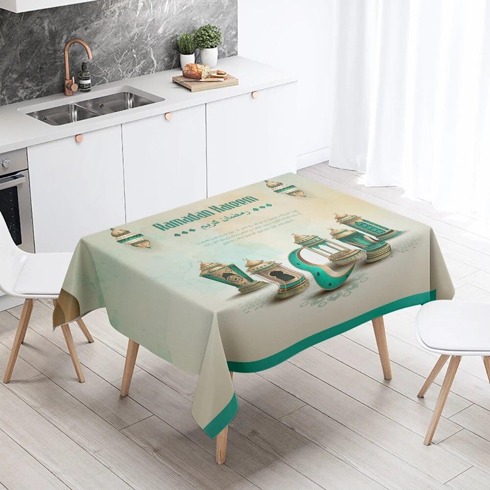 Рамадан Карим украшение дома скатерть исламская мусульманская мечеть украшение скатерть водостойкая и грязеотталкивающая