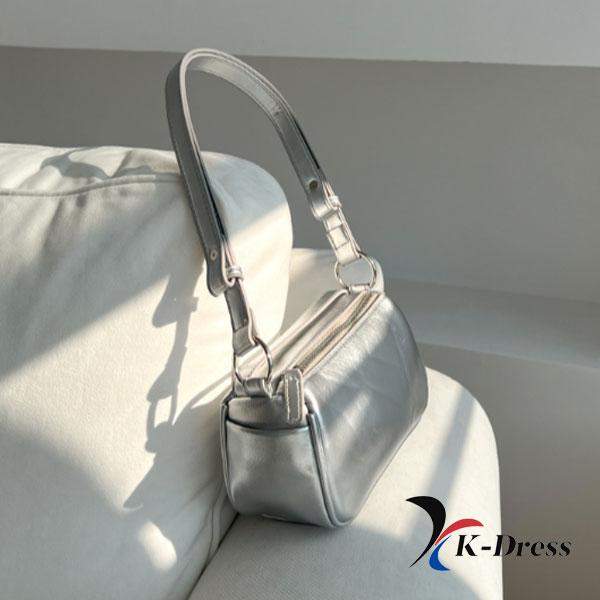 Серебряная сумка через плечо Мини-сумка Квадратная сумка через плечо в стиле ретро Сумка через плечо