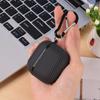 Чехол для AirPods 4 с текстурой углеродного волокна, ТПУ, ПУ, Защитная крышка для наушников с крючком
