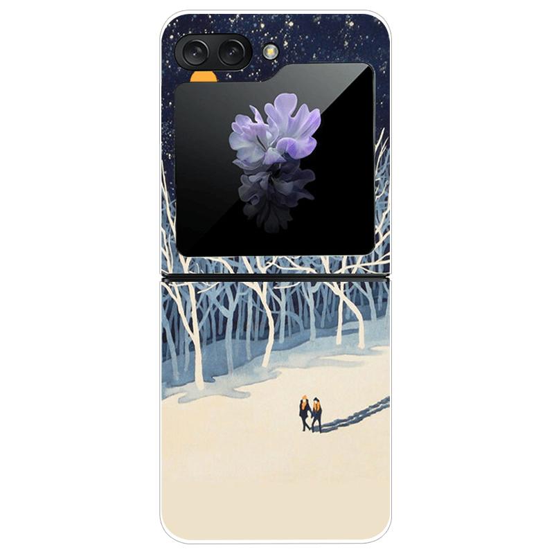 Для Samsung Z Flip7 Жесткий чехол ZFlip7 5G Прозрачные ПК Чехлы для телефона Для Galaxy Z Flip 7 Модный Мультяшный Прозрачный Защитный Fundas