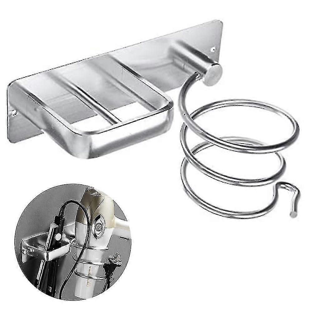 Hair Dryer Holder, Wall Mount Hair Blow Dryer Hanging Shelf Set