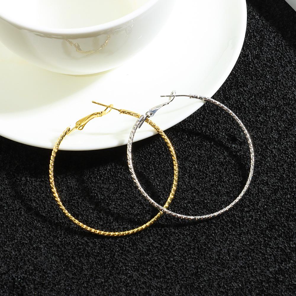 Circle Gorgeous Wedding Engagement Zircon Crystal Drop Dangle Stud Round Hoop Earrings Round Shape