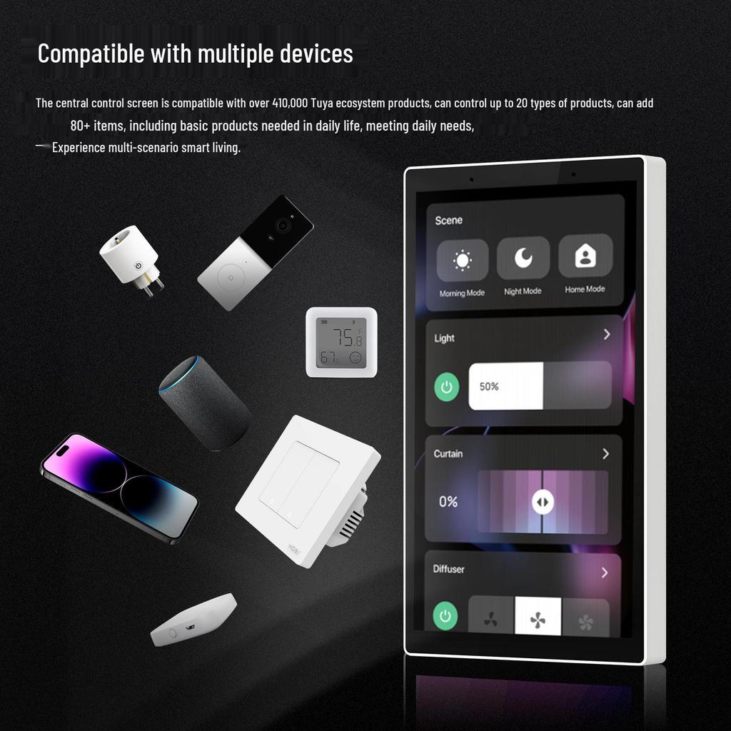 Smart 5-inch Graffiti Zigbee Gateway Controller with Built-in Alexa