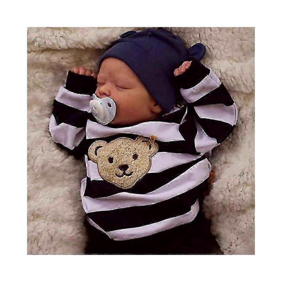 (full body silicone-boy) Npk 46cm Reborn Newborn Baby Darren Toy Lifelike Real Soft Touch_usmddsa
