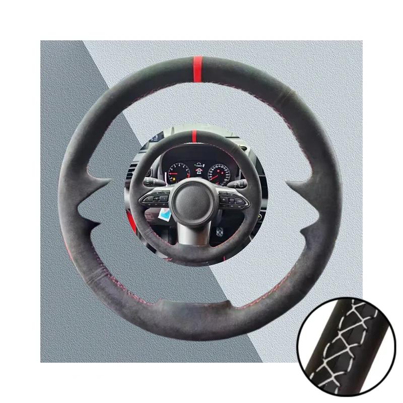 Car Steering Wheel Cover For Toyota Yaris GR    Suede Leather Non-Slip And Soft Car Interior Accessories