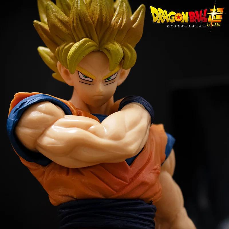 Bandai Dragon Ball 22 см Фигурка Сон Гоку Вегета Фигурка Супер Сайяна Аниме Коллекционные Фигурки для Детей DBZ Фигурка Действия Модель