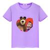 Аниме футболка с принтом медведя для детей мальчиков Милая футболка Каваи Топы y2k one piece Мультфильмы Короткая одежда для девочек