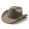 Замшевая шляпа с загнутым краем, верхняя ковбойская шляпа в стиле вестерн, мужская и женская уличная шляпа с загнутыми полями в этническом стиле, фетровая шляпа
