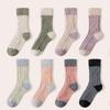 3Pairs Sleeping Coral Fleece Socks Winter Mid Tube Socks Women Solid Color Floor Plush Socks  Autumn