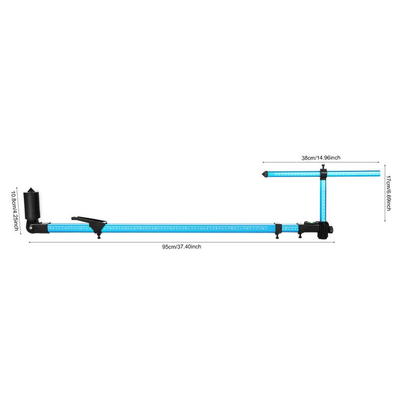 Car Body 2D Measuring Ruler System with CD Aviation Aluminum Vehicle Repairing Measuring System Portable Car Frame Repair Tool