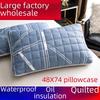 Quilted Waterproof Pillowcase Set 48x74cm - Anti-Oil & Saliva-Proof Pillow Covers (1 Pair)