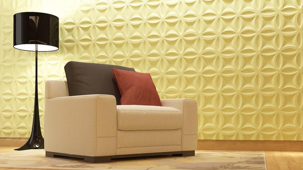 3D Wall Panel Mold for Gypsum, Plaster or Concrete Tile for Decorative Wall Panels 'Bubbl'