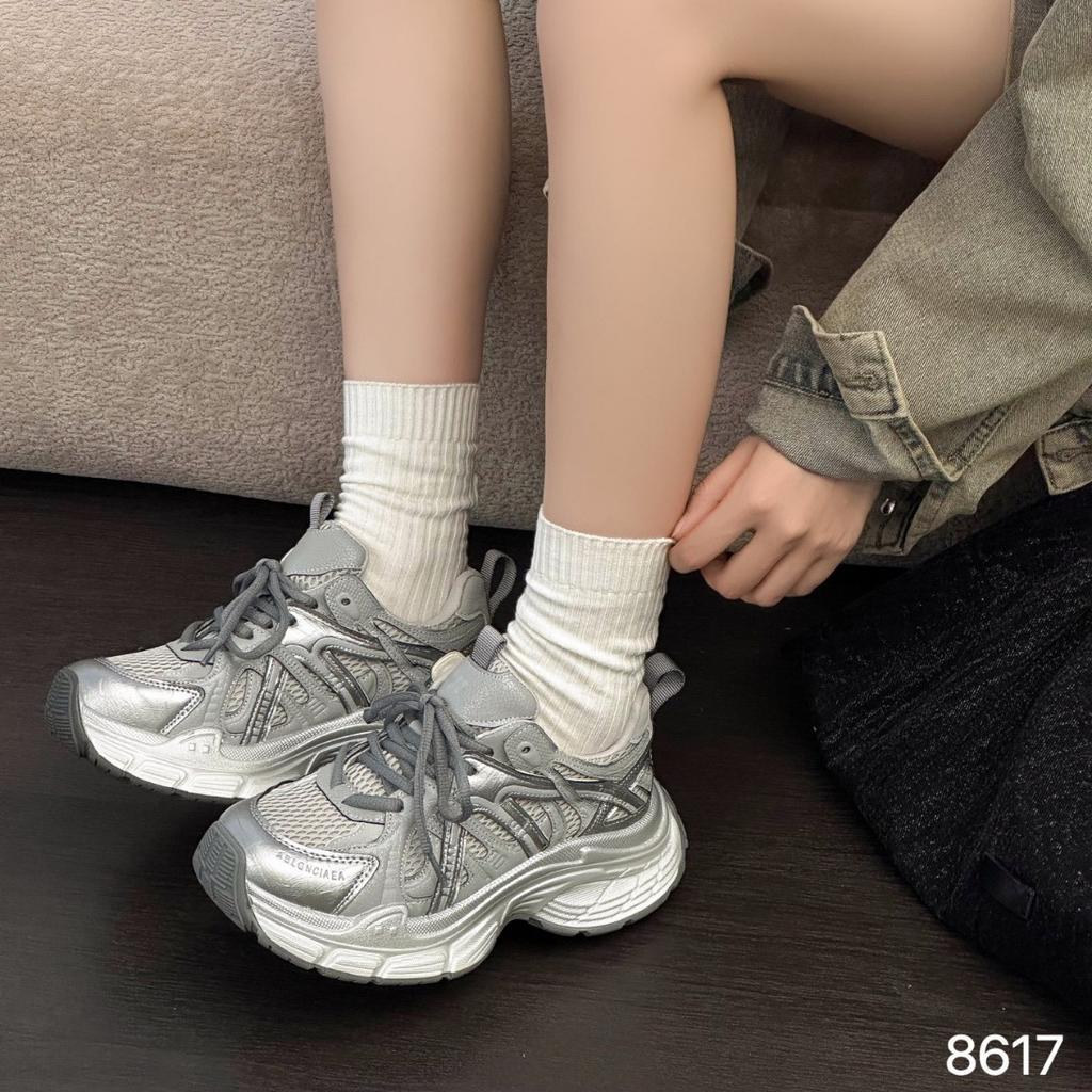 Европейская станция 2025 осень новая сетчатая платформа папины кроссовки женские легкие с увеличением роста универсальные повседневные спортивные кроссовки трендовые