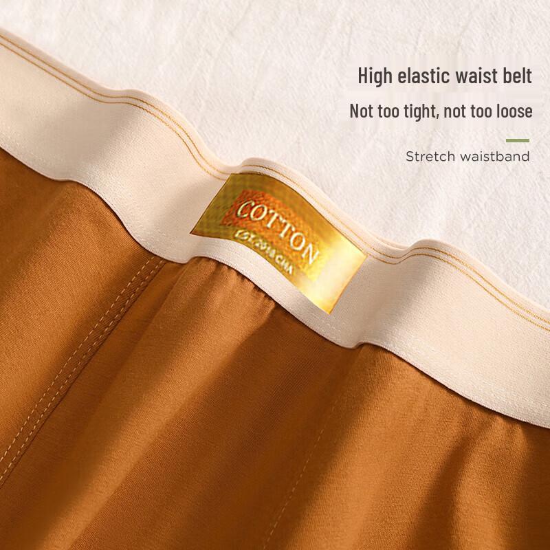 Yimian Мужские хлопковые антибактериальные боксеры-брифы, 4 шт.