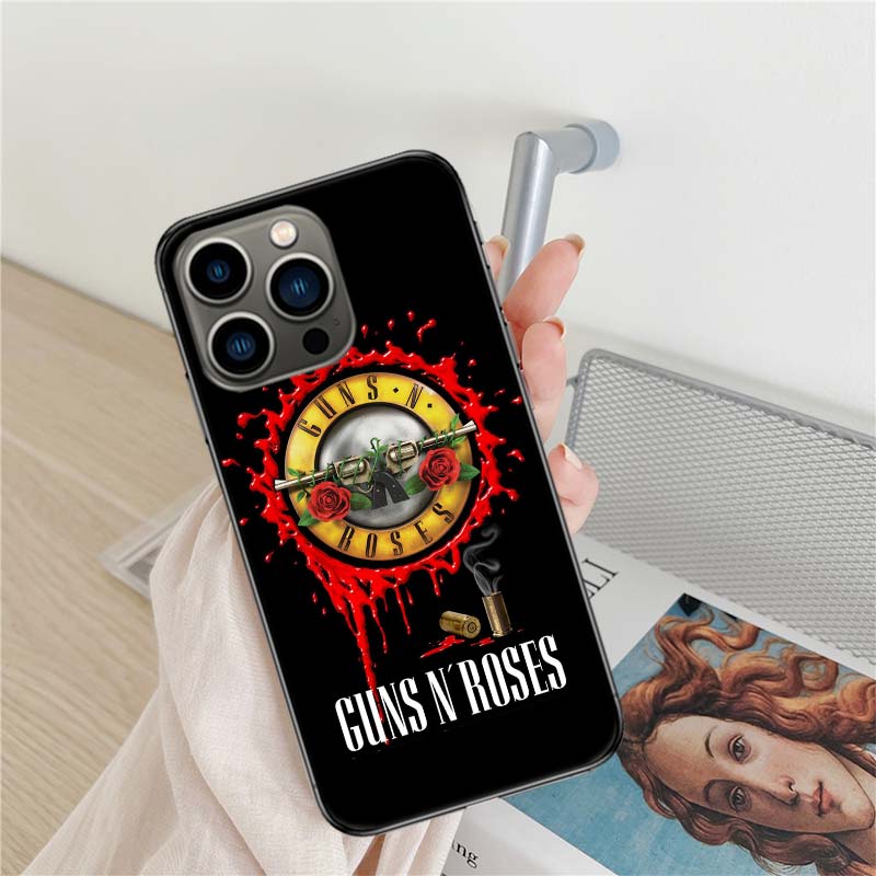 Чехол для телефона Guns N Roses для Apple Iphone 16 15+ 17 Pro Max 14 Plus 16E Air 13 12 Mini Прозрачный Силиконовый Милый Чехол Мягкий