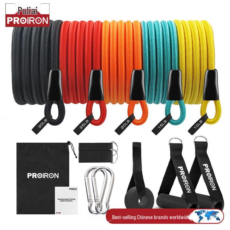 PROIRON 12-Piece Resistance Band & Pull Rope Set