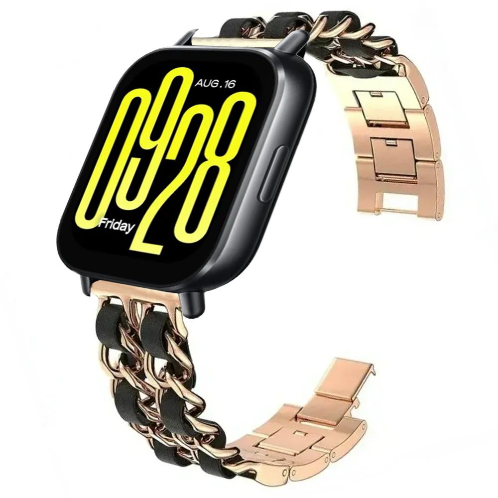 22-мм Металлическая Ковбойская Цепь Ремешок для Redmi Watch 5 Active / 5 Lite Великолепный Браслет ремешок для Xiaomi Watch 5 S5-S4-S3-S2-S1 Ремень