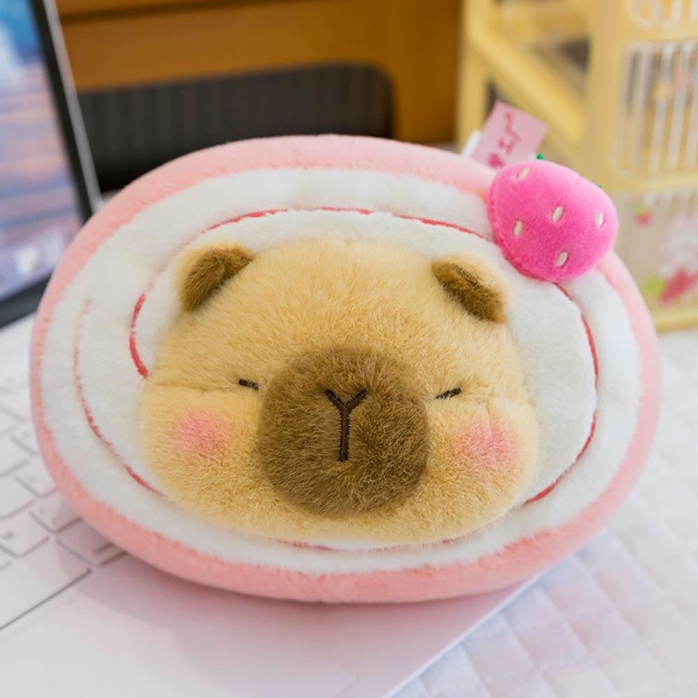 Fluffy Dessert Capybara Plush Toy Soft Dessert Capybara Doll Kawaii Plush Capybara Plush Toy  Kids