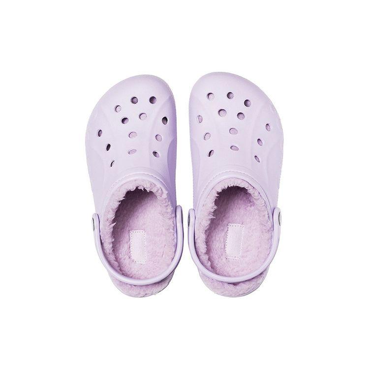 Crocs Baya EVA Теплый хлопок Удобные Легкие Пляжные сандалии Унисекс сандалии Светло-фиолетовый 205969-50P
