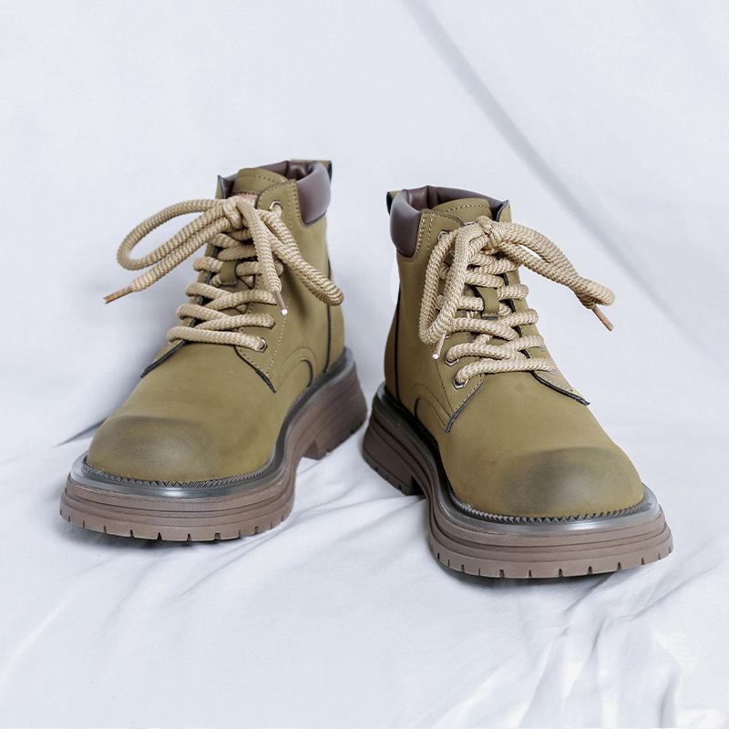 Модные высококачественные повседневные кожаные мужские ботильоны на толстой резиновой подошве мужские мотоциклетные ботинки модная теплая плюшевая меховая зимняя обувь