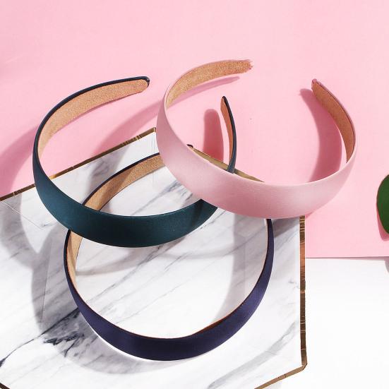 Обруч для волос шириной 3 см, однотонная тканевая повязка на голову, мягкая на ощупь повязка для волос, универсальные аксессуары для волос