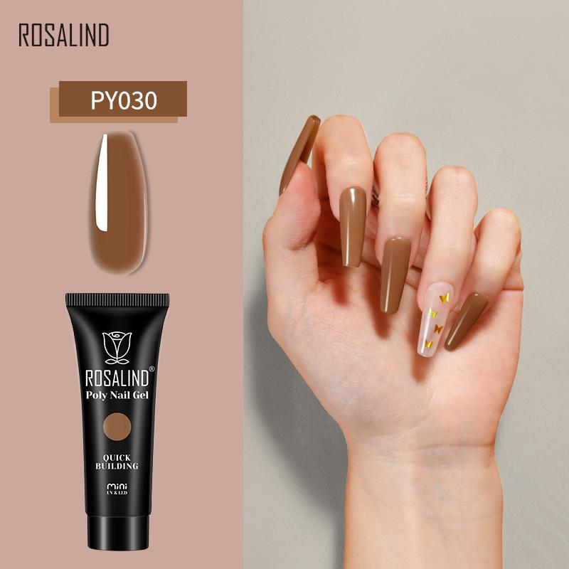 ROSALIND Poly Nail Gel Semipermanent UV Multiple Colors Crystal Acrylic Liquid Extension Hybrid Varnish Poly Nail Gel False Nails