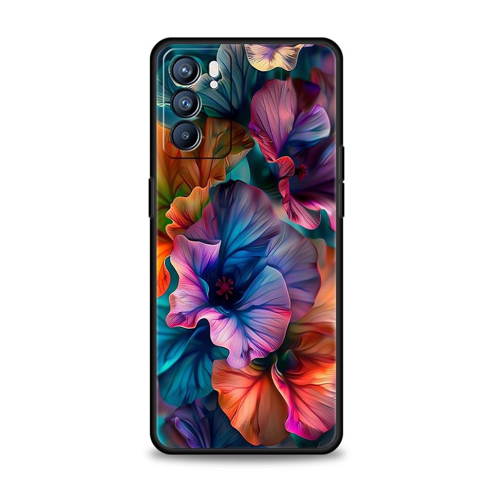 Чехол для телефона с абстрактными растениями и цветами для Oppo A17 A31 A54 A57 A78 A79 A98 Find X5 X6 Reno 6 7 8 10 11 12 13 F Pro 5G Мягкий чехол из ТПУ