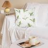 Nordic Simple Green Small Fresh Floral Modern Simple Pillow Sofa Living Room Model Suede Waist Pillow Case Pillow