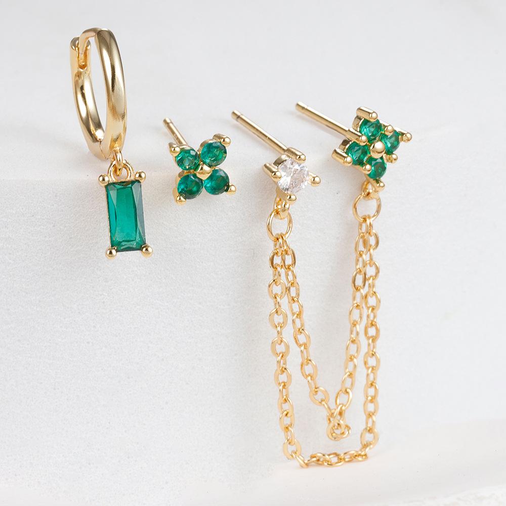 Серьги-кольца с цветком для женщин, серьги-гвоздики с цепочкой и кисточками, ювелирные изделия, аксессуары