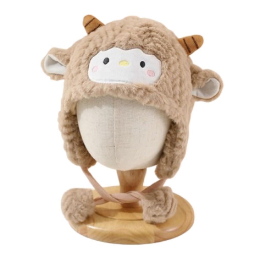 Thickened Cute Sheep Hat Soft Baby Warm Caps Funny Cartoon Beanie Caps Cold Weather Wear