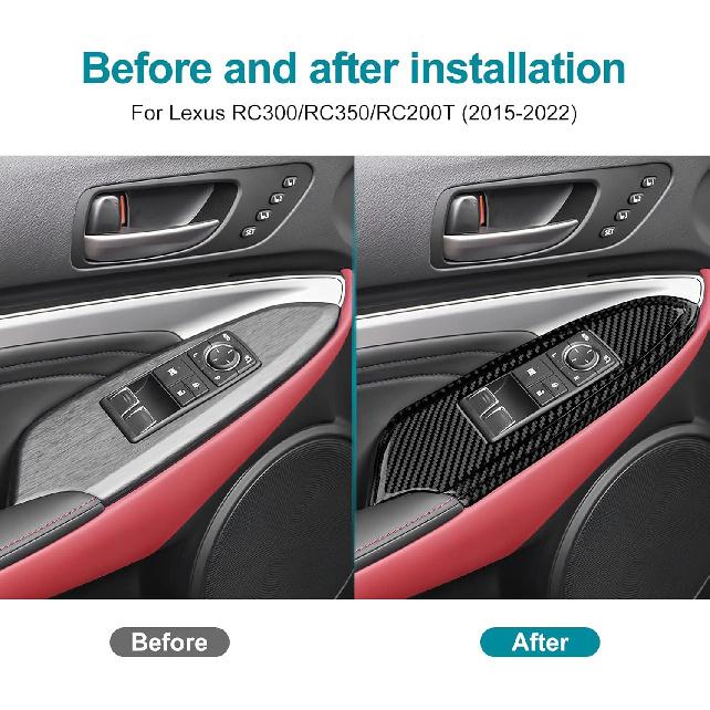 AIRSPEED для Lexus RC Накладка панели переключателя управления окнами и дверями, рамка кнопки стеклоподъемника, наклейка, аксессуары для внутренней отделки для Lexus RC300 RC350 RC200T