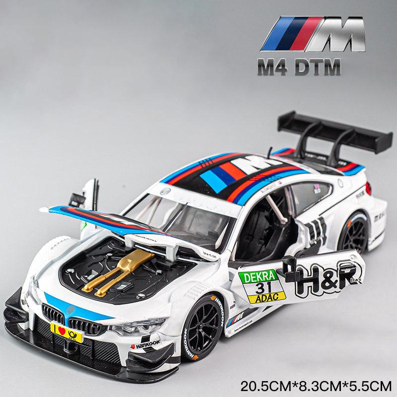 1:24 BMW M6 GT3 M4 BMW CSL Racing Car Free Wheeling High Light Sport Racing Car Model Toy Diecast Metal Alloy Miniature Replica