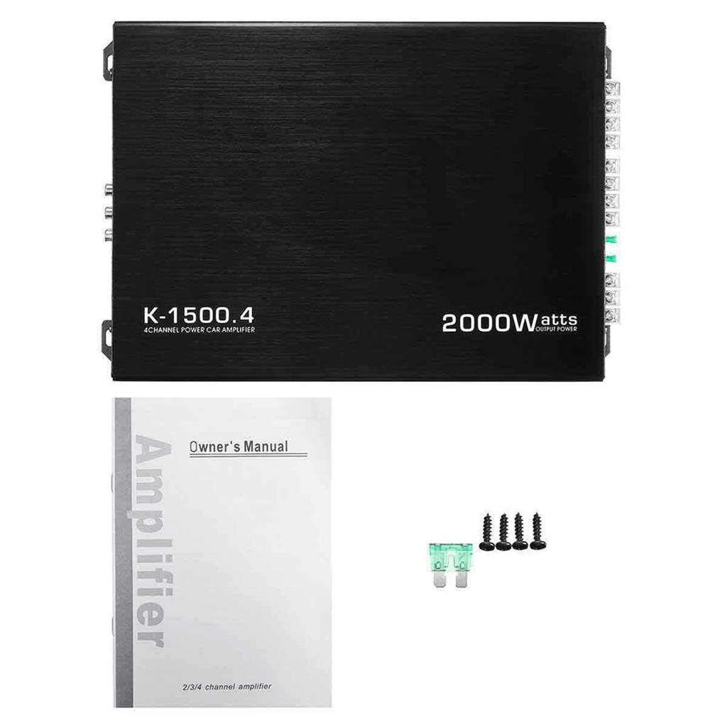 4-канальный автомобильный аудиоусилитель 2000 Вт высокой мощности. 12 В Четырехканальный Стерео Усилитель Мощности Класс A B