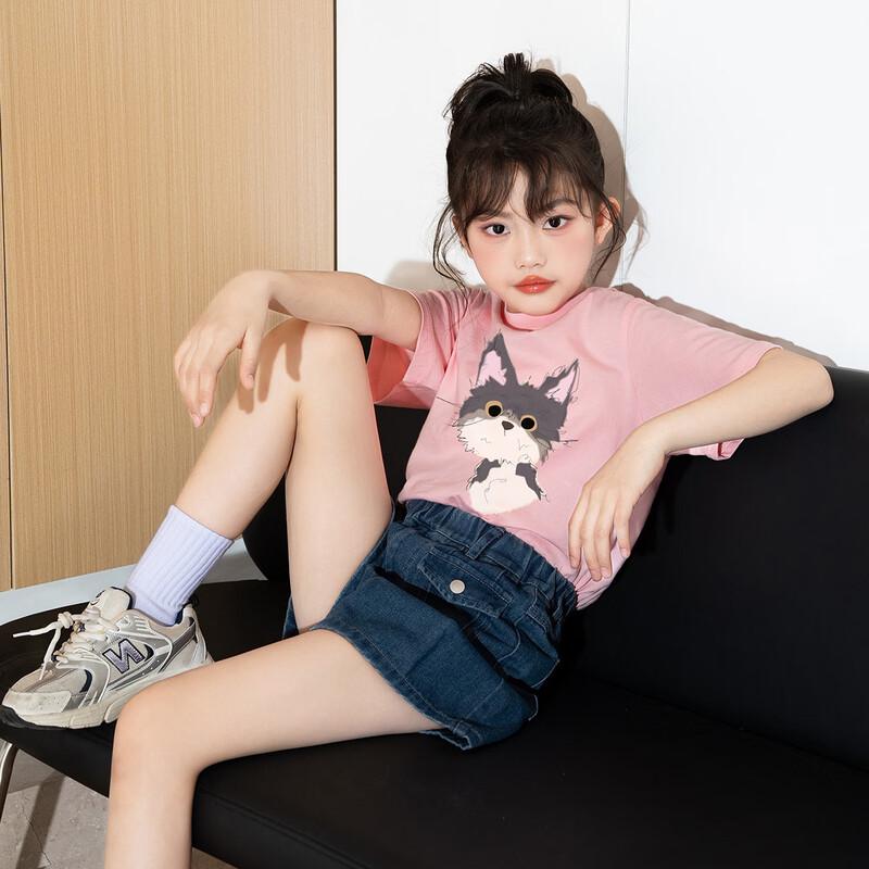 Tangshi Girls' Short Sleeve T-Shirt 2026 Summer Collection