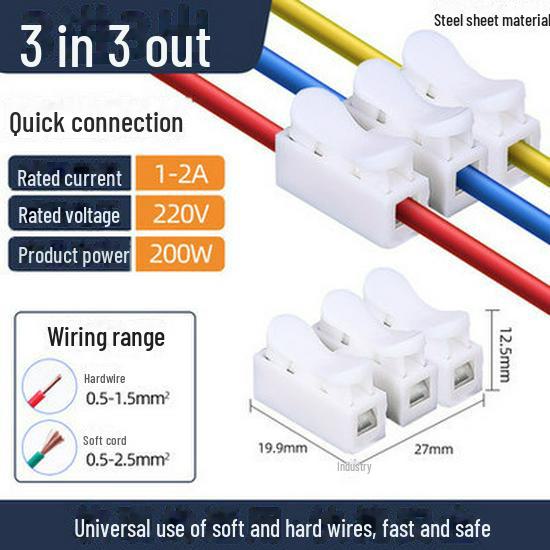 CH-2 Клеммная колодка быстрого подключения нажимного типа для потолочного светильника