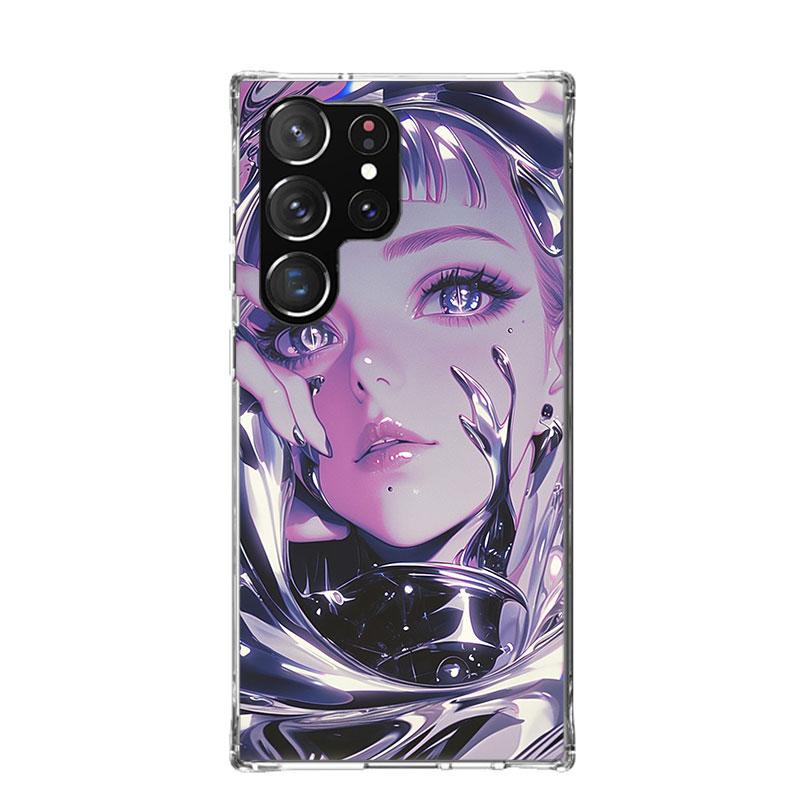 Арт-панк чехол для телефона с рисунком девушки для Samsung Galaxy S26 S25 Edge S24 S23 FE S22 Ultra S21 Plus S20 + Чехол Fundas Coque Galaxy S25 S24 S