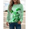 Fashion Women's Cute Rabbit Graphic Sweatshirts 3D Print O-Neck Long Sleeve Tops Women's Apparel Y2K Streetwears Fall Pullover