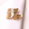 6PCS Leaf Napkin Buckles,Gold Silver Feather Napkin Rings,Wedding Event Decor Crafts Holder Handmade Home Party Supplies