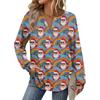 Women's Retro Printed Fashionable Long-sleeved Top
