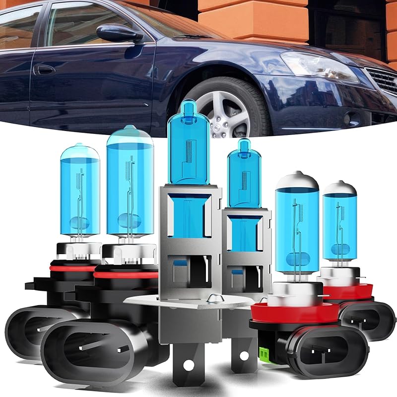 Halogen Headlights Fit For Nissan Altima 2019-2020 Headlight Bulbs,9005/H10/HB3 High Beam + H11/H8/H9 Low Beam Bright Front Car Lights,Plug And