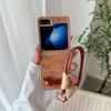 Применимо для Samsung ZFlip6 мультяшный узор с овечками чехол для мобильного телефона zflip5 складная подставка ручной ремешок защитная крышка