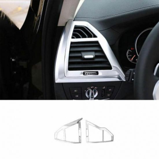 For BMW X3 G01 X4 G02 2018- ABS Silver L&R AC Air Outlet Vent Cover Trim 2X