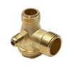 1Pcs Zinc Alloy Brass Air Compressor Check Valve 3-Port 20x16x10mm Valve Connector One-way Male Thread Air Compressor Connector