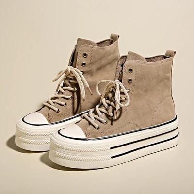 2024 НОВЫЕ повседневные туфли на платформе для женщин, винтажная мода, весна и осень, спортивные кроссовки, студенческая удобная женская обувь