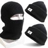 2In1 Mask Beanies Hat Men Winter Balaclava Hats Knitted Hats Fashion Full Face Ski Bonnet Tactical Cycling Earmuffs Cap Knitted