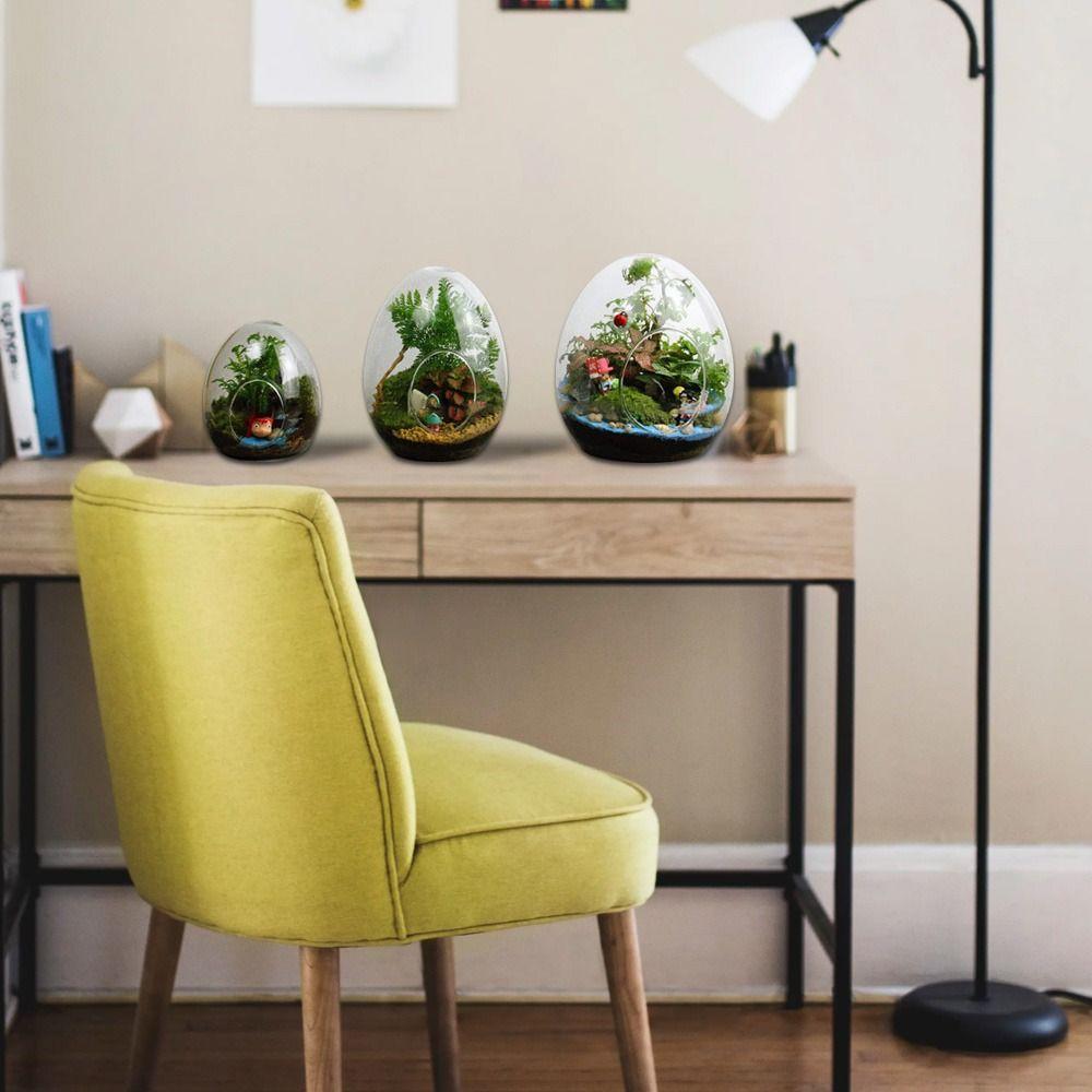 Egg-shaped Terrarium Succulent Glass Vase Micro Landscape Glass Home Decoration Glass Bottles