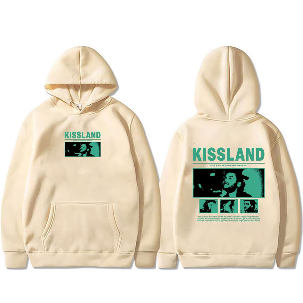 Rapper The Weeknd Kiss Land Album Graphic Hoodie Men Women Hip Hop Fashion Pop Music Streetwear Men's Casual Oversized Hoodies
