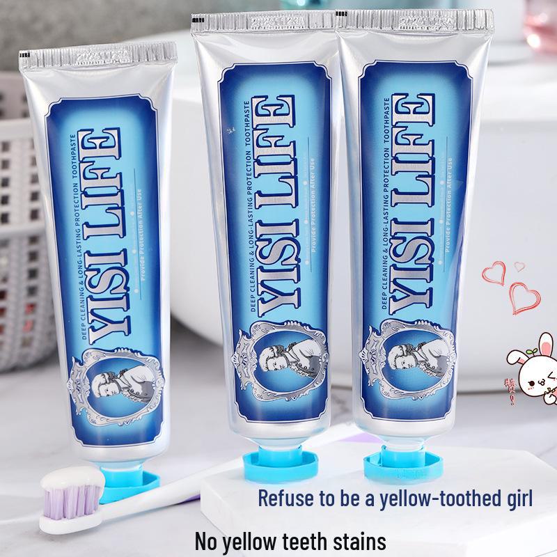 Yisi Life Whitening Toothpaste - Fresh Mint, Grape, Lychee, and Sea Salt Flavor