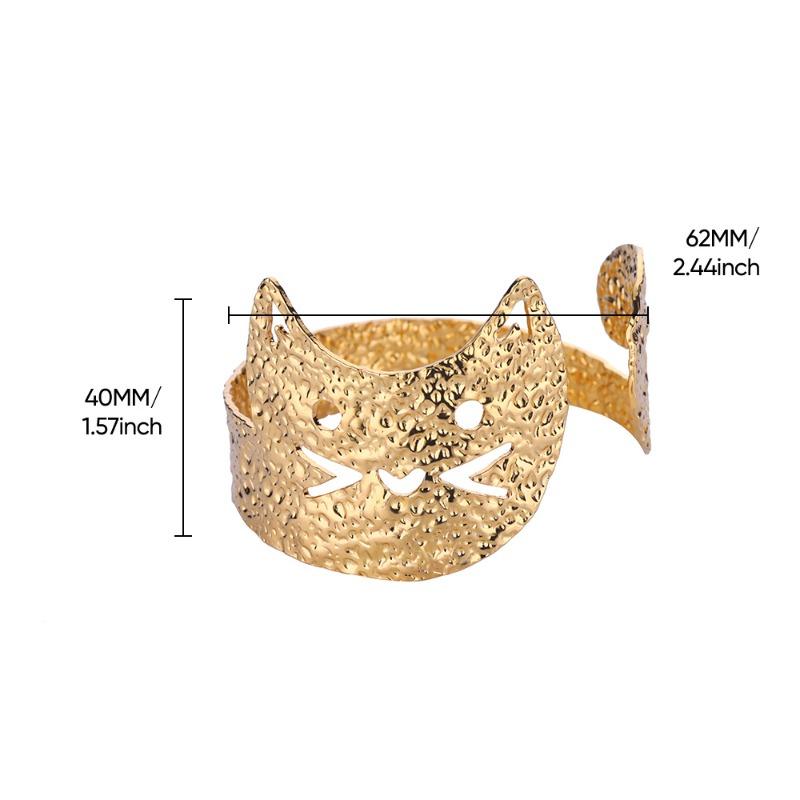 Новый простой широкий браслет из нержавеющей стали, уличный хип-хоп, преувеличенный браслет с золотым покрытием