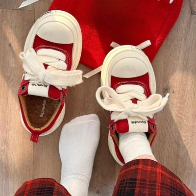 Холщовые туфли для пар 2025 Осень Зима Новые Винтажные С увеличением роста Женские Кеды Комфортные Уличные Нескользящие Мужские Повседневные Туфли